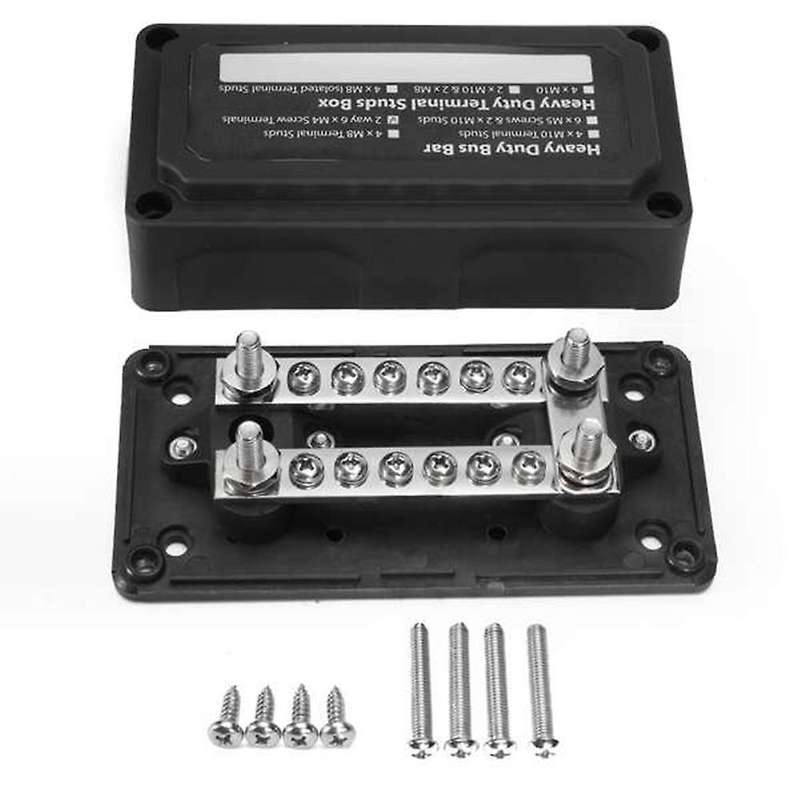 Heavy Duty Bus Bar Box Terminal Block 4way 100/200/300 Amp