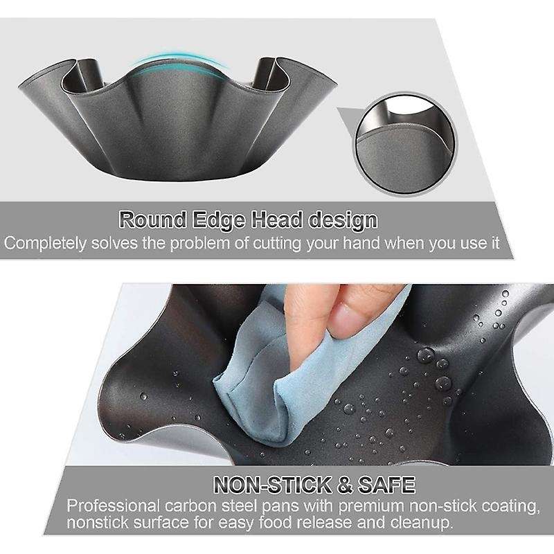 Tortilla Pan Set - 10pcs Non-stick Carbon Steel Taco Salad Bowl