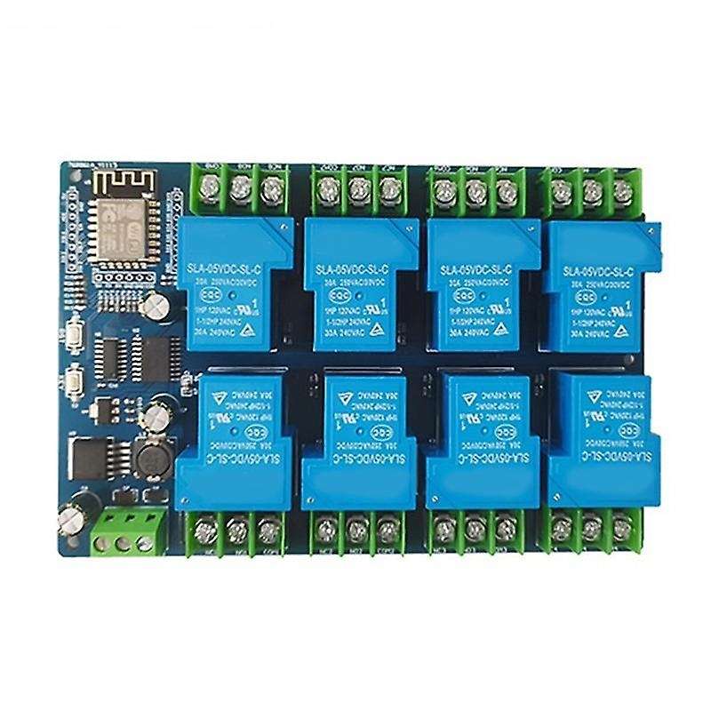Dc7-28/5v Power Supply Esp8266 Wif 8 Way 30a Relay Module Esp-12f