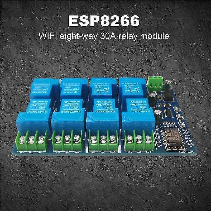Dc7-28/5v Power Supply Esp8266 Wif 8 Way 30a Relay Module Esp-12f