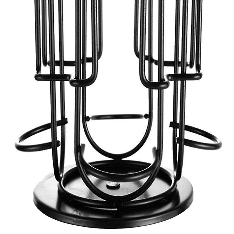 Black Coffee Capsules Holder Rotating for 32 Pcs Coffee Capsules Pod