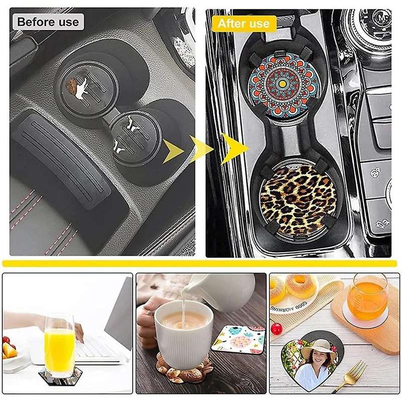 Sublimation Coasters Blank Heat Transfer Cup Coaster Heat Press