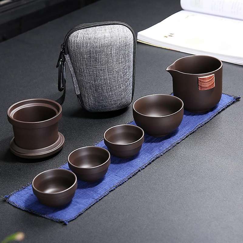 Portable Ceramic Tea Cup Set Tea Pot Set Chinese Kung Fu Tea Set