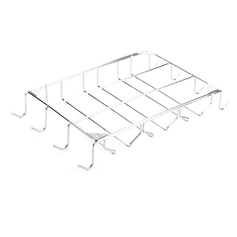 Wine Glass Holder 3 Rows 8 Hooks Under Cabinet Stemware Wine Rack