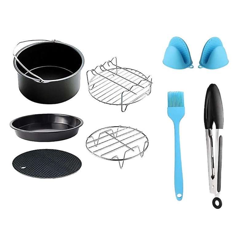 8 Pcs Air Fryer Accessories for Air Fryer 5.3 to 5.8qt Baking Basket