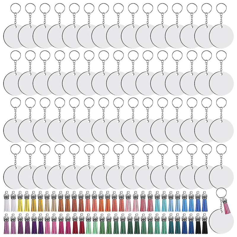 240 Pieces Sublimation Blanks Keychain Set Heat Transfer Keychain