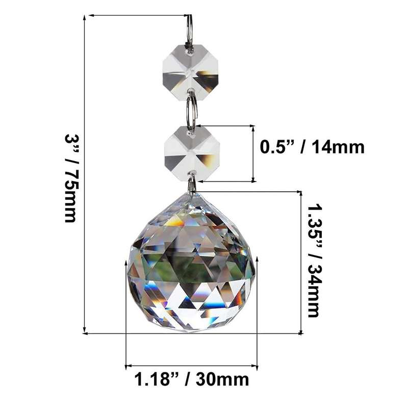 Crystal Glass Ball,30mm Pendants Balls & Chandelier Prisms,clear