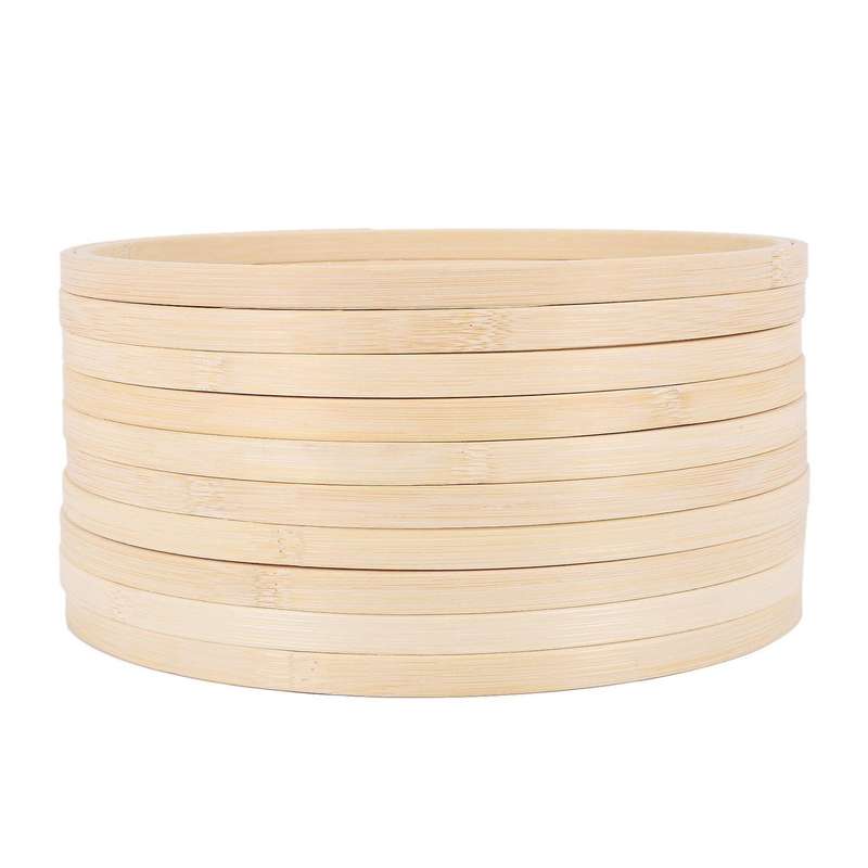 10 Pieces 8 Inch Embroidery Hoops Round Adjustable Bamboo Circle