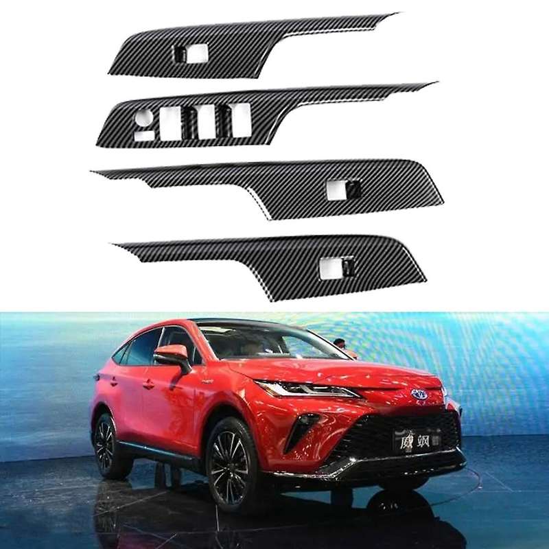 4pcs Inner Door Armrest Trim for Toyota Harrier Venza 2020-2022 Rhd