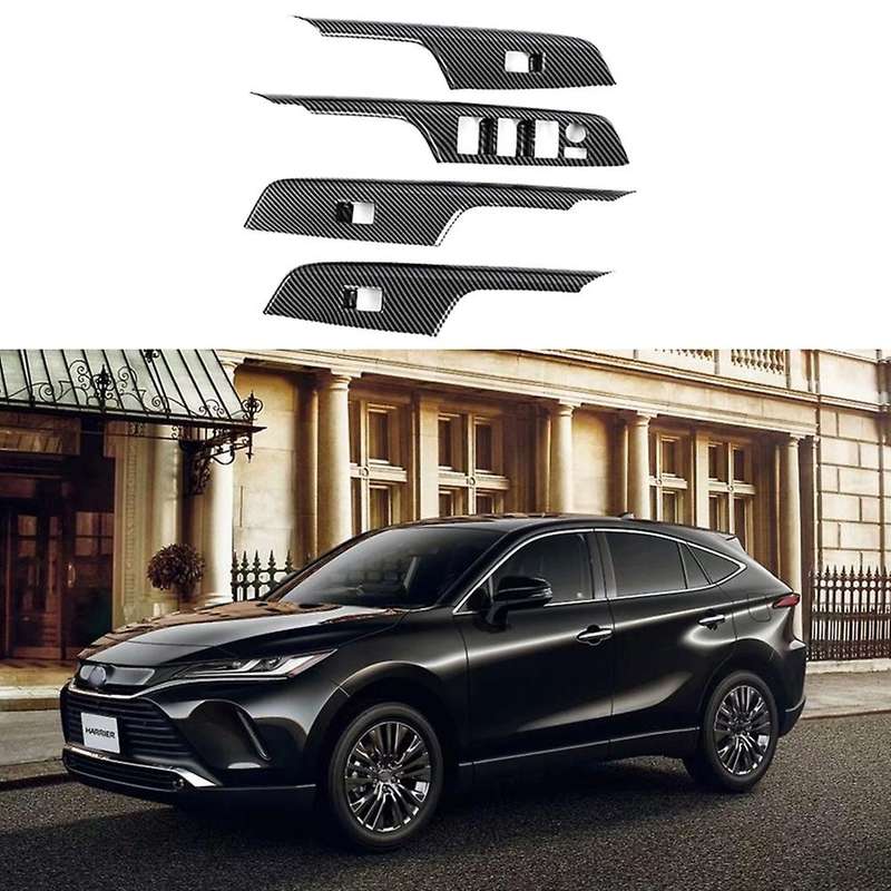 4pcs Inner Door Armrest Trim for Toyota Harrier Venza 2020-2022 Rhd