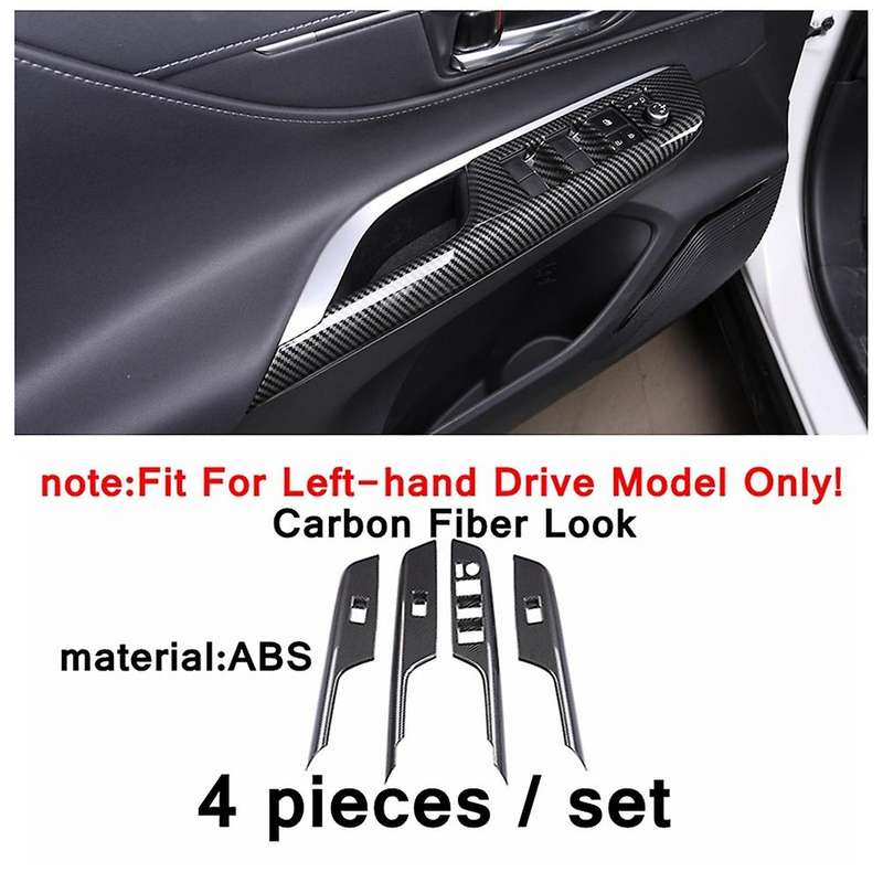 4pcs Inner Door Armrest Trim for Toyota Harrier Venza 2020-2022 Rhd