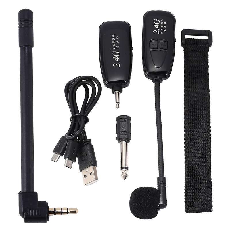 2.4g Wireless Tie Clip Microphone Lavalier Lapel Mic Mobile Phone