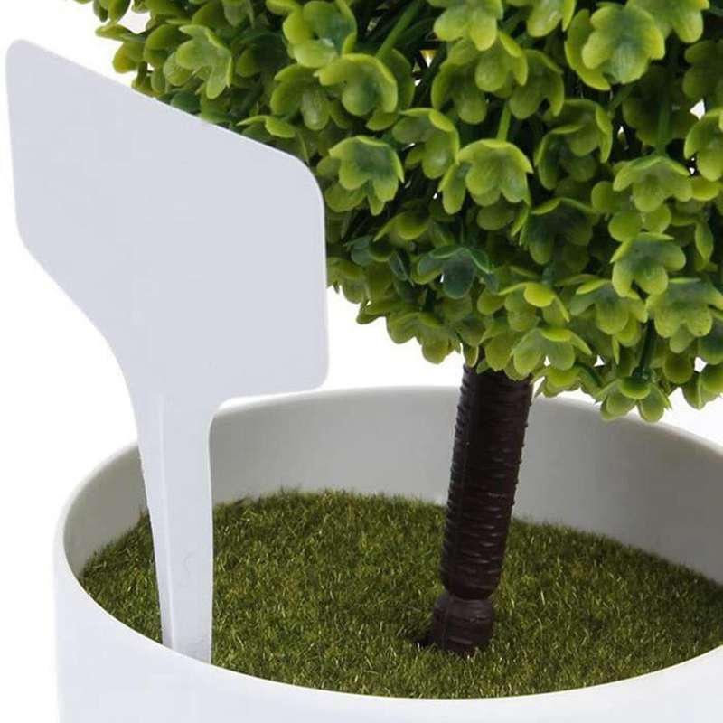 600pcs Plastic T-type Plant Tags Labels White Markers 6x10cm