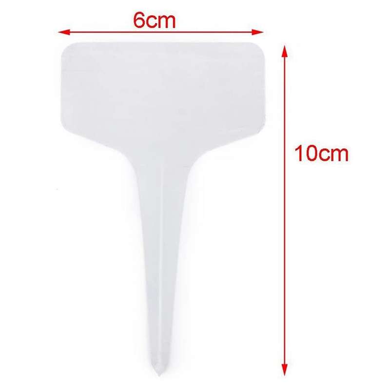 600pcs Plastic T-type Plant Tags Labels White Markers 6x10cm