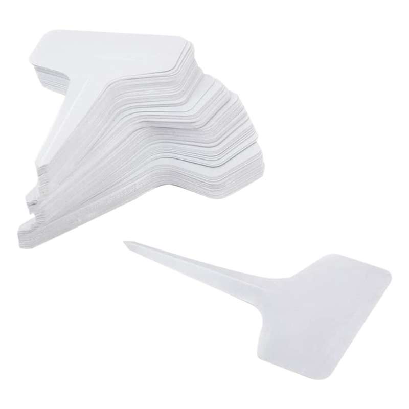 600pcs Plastic T-type Plant Tags Labels White Markers 6x10cm