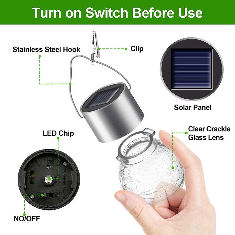 6pack Outdoor Decorative Solar Light for Garden Tree(warm White)
