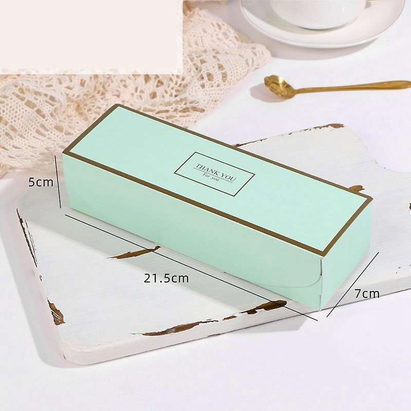 50 Pcs Rectangular Egg Yolk Crisp Packaging Box,(blue Phnom Penh)