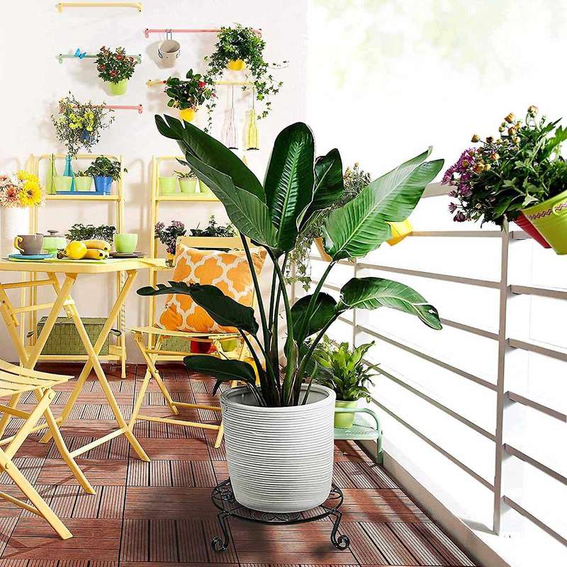 2 Pcs Metal Octopus Flower Stand Floor Bonsai Stand Living Room ,8 Cm