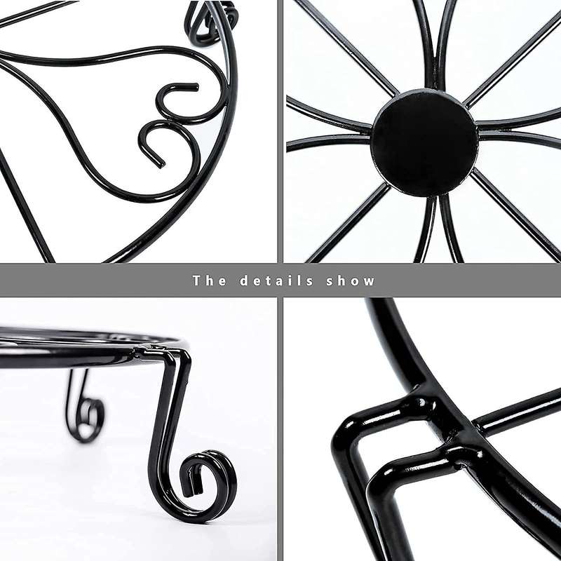 2 Pcs Metal Octopus Flower Stand Floor Bonsai Stand Living Room ,8 Cm