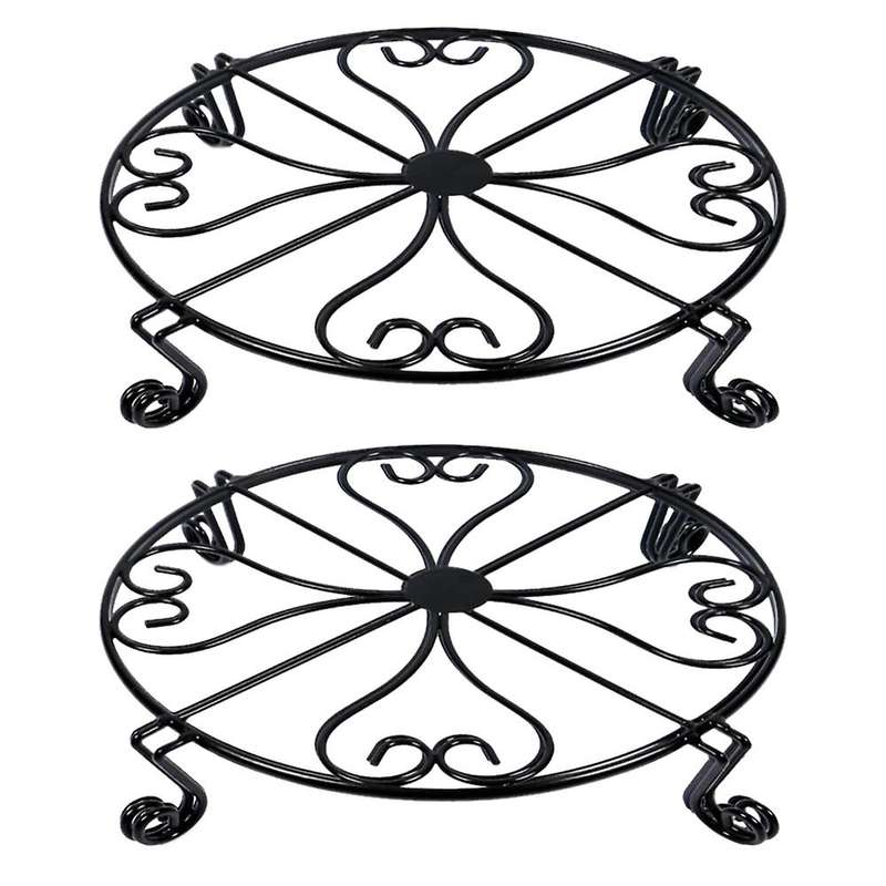 2 Pcs Metal Octopus Flower Stand Floor Bonsai Stand Living Room ,8 Cm