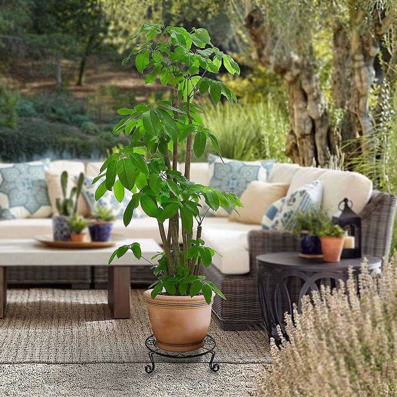 2 Pcs Metal Octopus Flower Stand Floor Bonsai Stand Living Room ,8 Cm