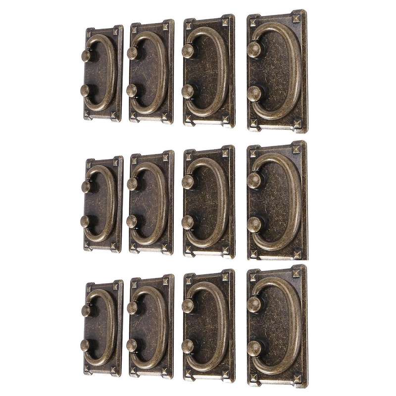4pcs Vintage Antique Bronze Drawer Ring Pull Handles,furniture Handle
