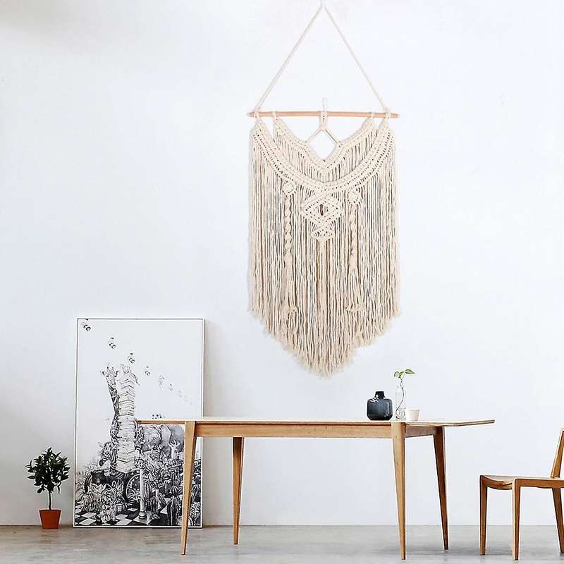 Macrame Woven Wall Hanging Boho Chic Bohemian Geometric Tapestry