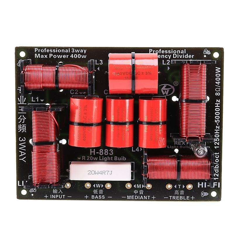 400w 3 Way Divider Hifi Tweeter Woofer Speaker Crossover 1250h/5000hz
