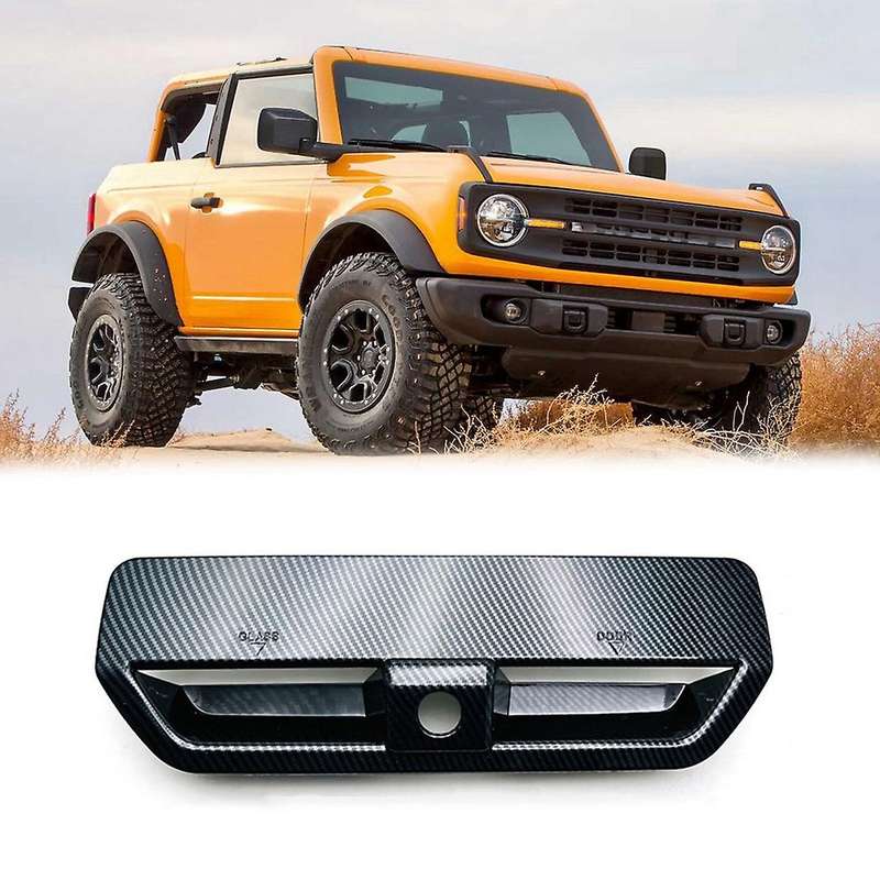 Car Carbon Fiber Abs Rear Trunk Tailgate Door Grab Handle Bowl