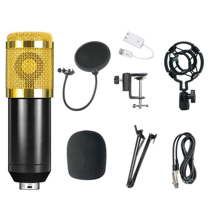 Bm 800 Microphone for Live Streaming Professional Studio (gold)