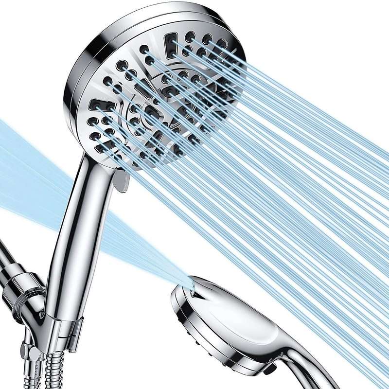 5.04 Inch Detachable Showerhead Set with Stainless Steel Hose