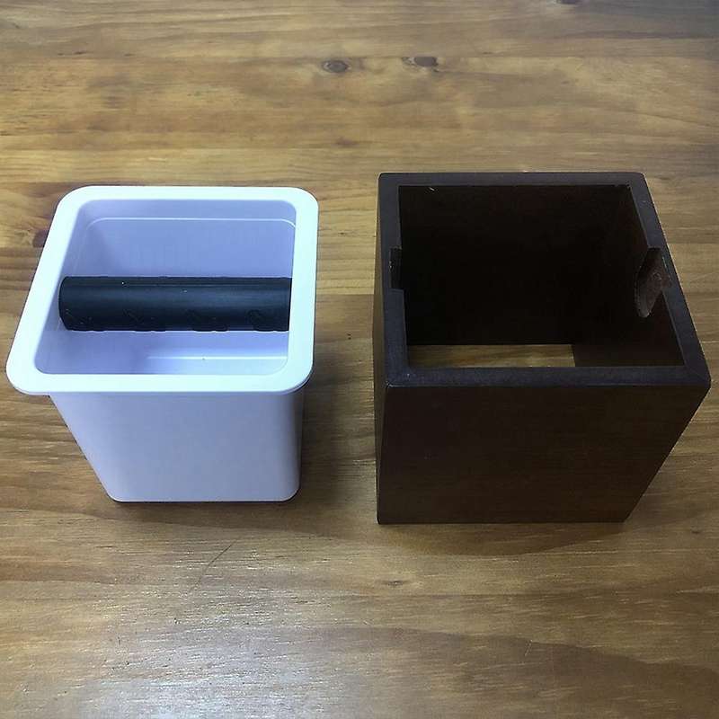 Wooden Coffee Tamper Knock Box Abs Deep Bent Slag Not Splash Manual