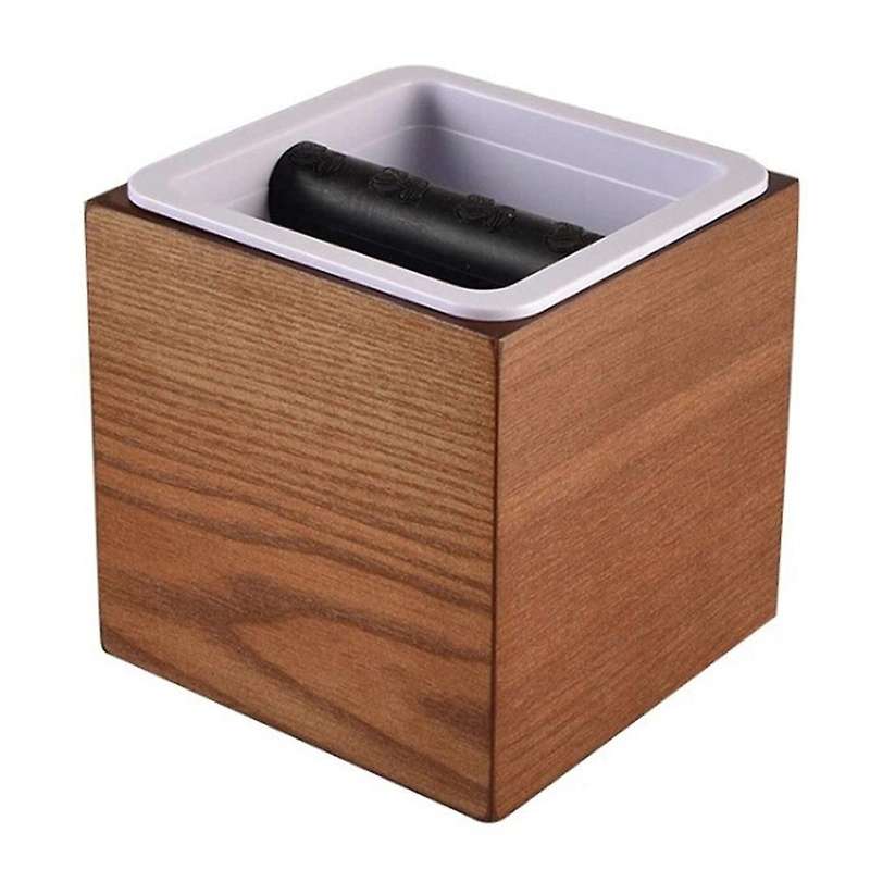 Wooden Coffee Tamper Knock Box Abs Deep Bent Slag Not Splash Manual