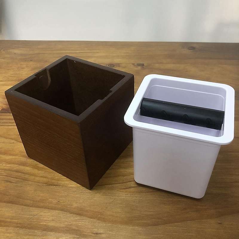 Wooden Coffee Tamper Knock Box Abs Deep Bent Slag Not Splash Manual