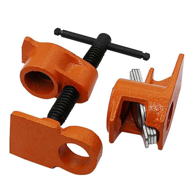 2x 1/2 Inch Heavy Duty Pipe Clamp Woodworking Wood Gluing Pipe Clamp