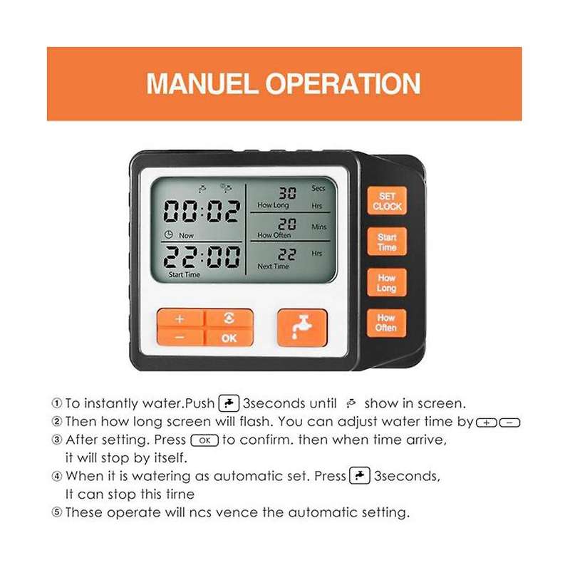 Digital Water Timer Programmable Single Outlet Automatic Timer