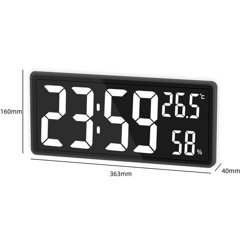 Led Digital Wall Clock, Large Digits Display,indoor Office Green