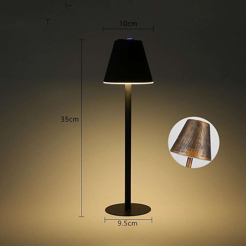 Led Hotel Coffee Restaurant Bar Atmosphere Table Lamp(bronze)us Plug