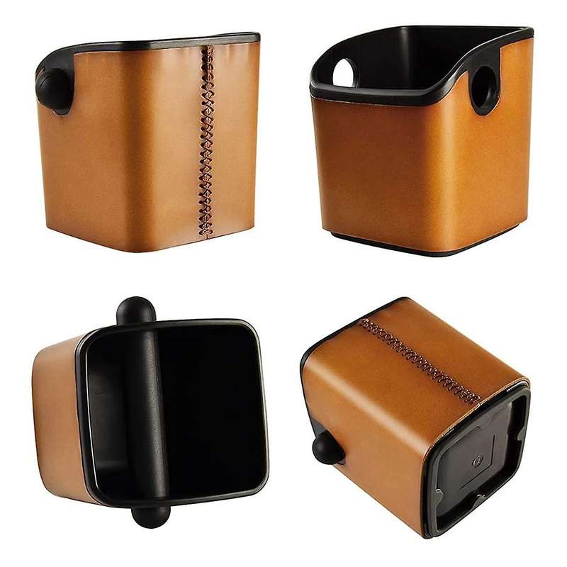 Knocking Box for Espresso Grounds-leather Case Coffee Knocking Box
