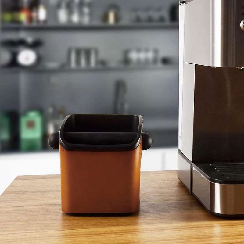 Knocking Box for Espresso Grounds-leather Case Coffee Knocking Box