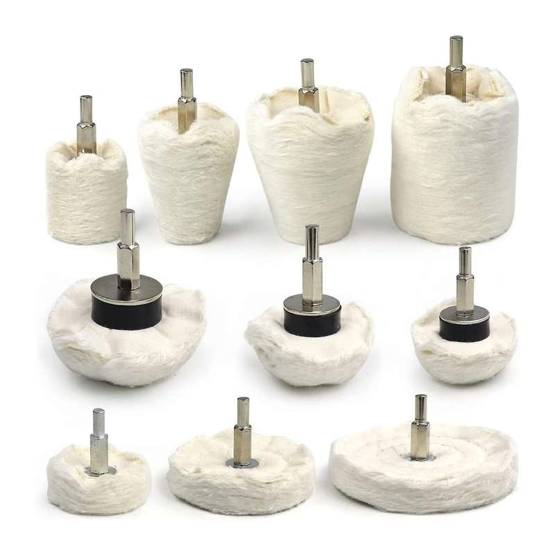 10 Pcs Drill Bit Polish,flannel Polish, Hybrid Polishing Head Kit