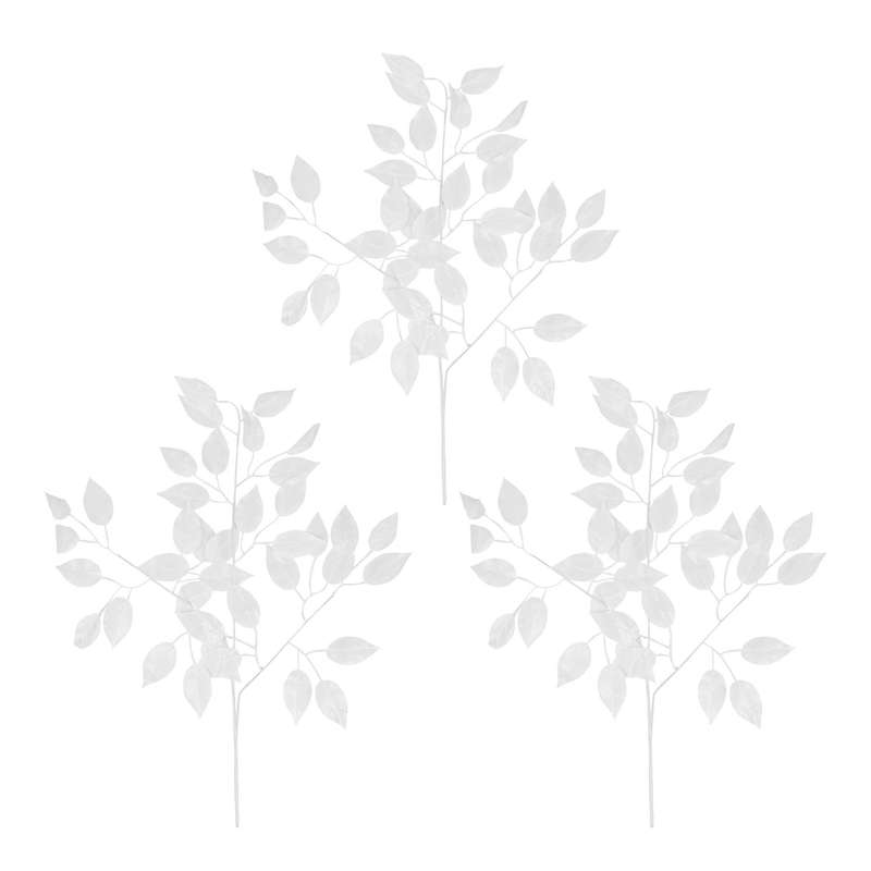 3 Dozen Artificial White Leaves Wedding Festival Decorative Flower