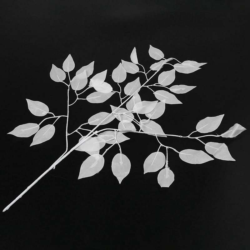 3 Dozen Artificial White Leaves Wedding Festival Decorative Flower