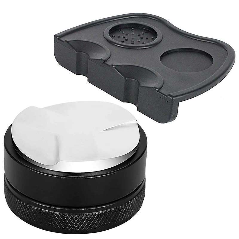53mm Coffee Distributor & Tamper with Mat, with Adjustable Depth