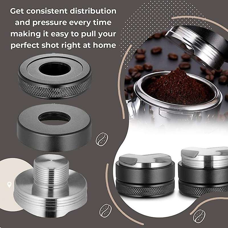 53mm Coffee Distributor & Tamper with Mat, with Adjustable Depth