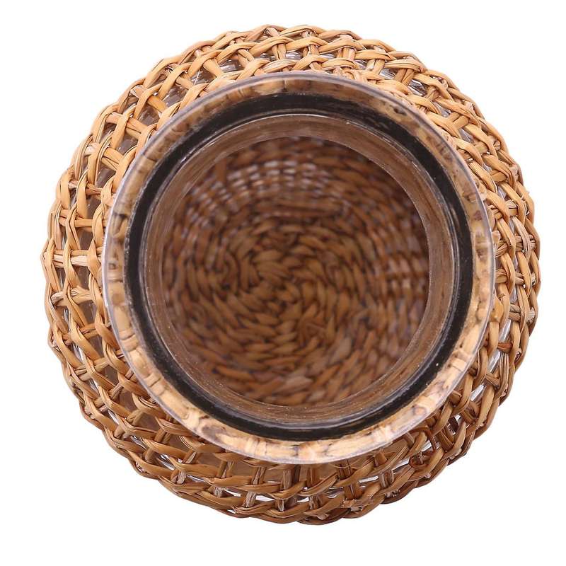 2x Straw Glass Flower Vase Japanese Flower Pot In The Nordic -s