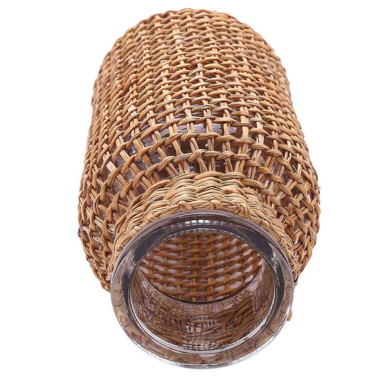2x Straw Glass Flower Vase Japanese Flower Pot In The Nordic -s