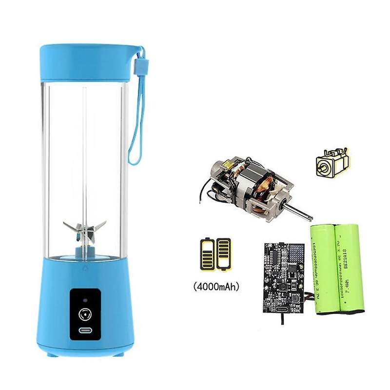 6 Blades Blender Usb Mixer Ice Smoothie Fruit Juice Mixer (blue)
