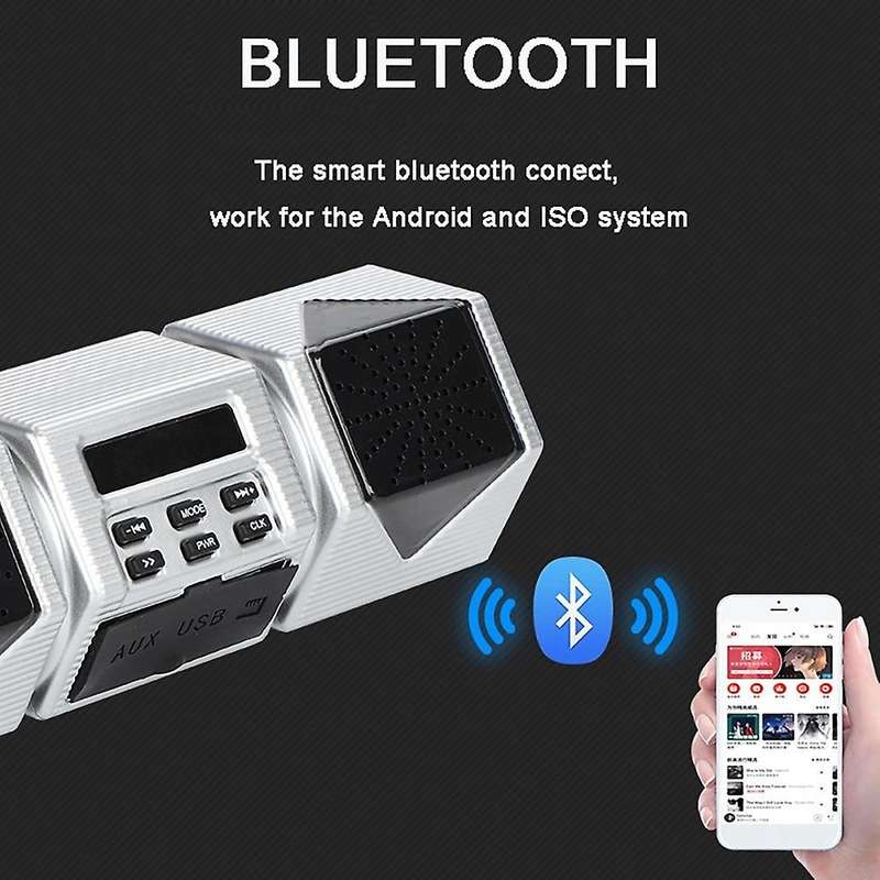 Waterproof Motorcycle Stereo Speakers Usb Fm Radio Mp3 Player Gold