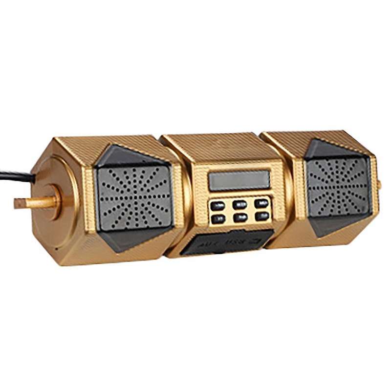 Waterproof Motorcycle Stereo Speakers Usb Fm Radio Mp3 Player Gold